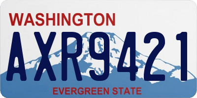 WA license plate AXR9421