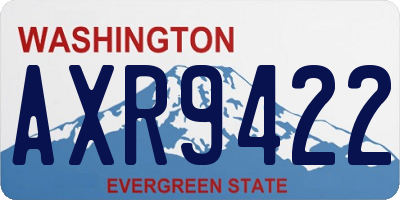 WA license plate AXR9422