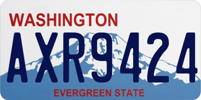 WA license plate AXR9424