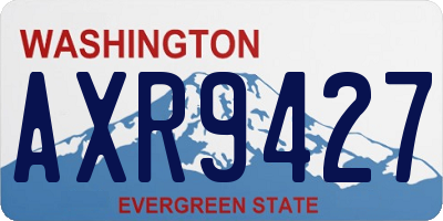 WA license plate AXR9427
