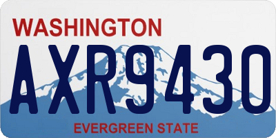 WA license plate AXR9430