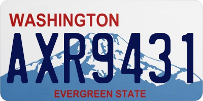 WA license plate AXR9431