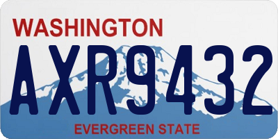WA license plate AXR9432