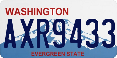 WA license plate AXR9433