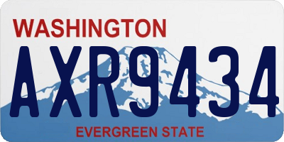 WA license plate AXR9434