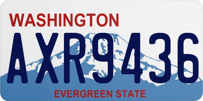 WA license plate AXR9436