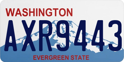 WA license plate AXR9443