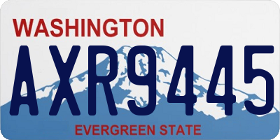 WA license plate AXR9445