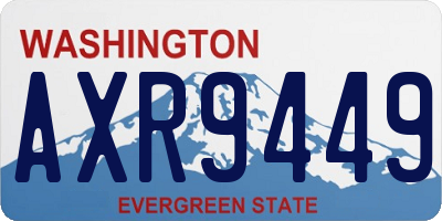 WA license plate AXR9449