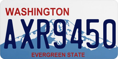 WA license plate AXR9450