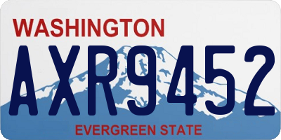 WA license plate AXR9452