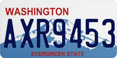 WA license plate AXR9453