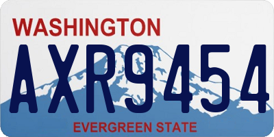 WA license plate AXR9454