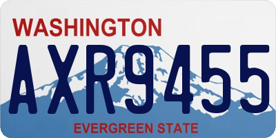 WA license plate AXR9455