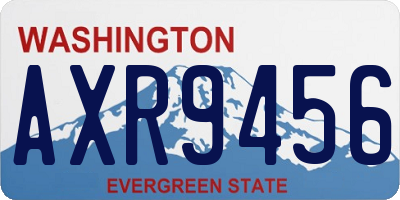 WA license plate AXR9456