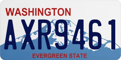 WA license plate AXR9461