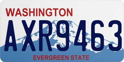 WA license plate AXR9463