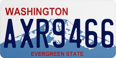WA license plate AXR9466