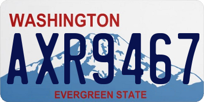 WA license plate AXR9467