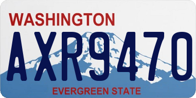 WA license plate AXR9470