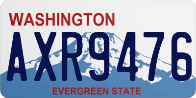 WA license plate AXR9476