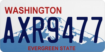WA license plate AXR9477