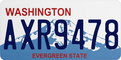 WA license plate AXR9478