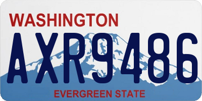 WA license plate AXR9486