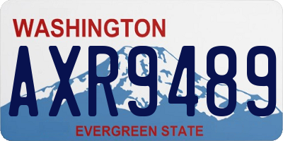 WA license plate AXR9489