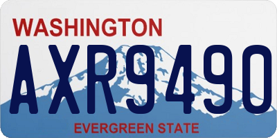 WA license plate AXR9490
