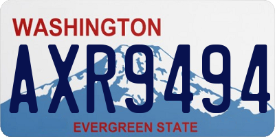 WA license plate AXR9494