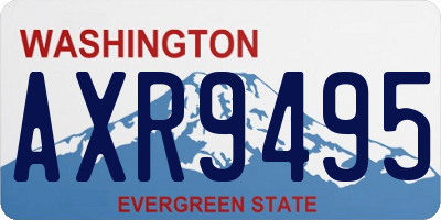 WA license plate AXR9495