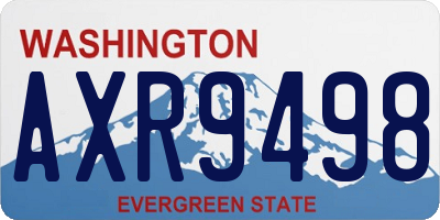 WA license plate AXR9498