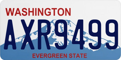 WA license plate AXR9499