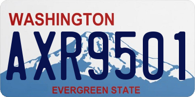 WA license plate AXR9501