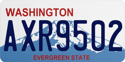 WA license plate AXR9502