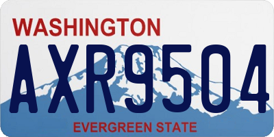 WA license plate AXR9504