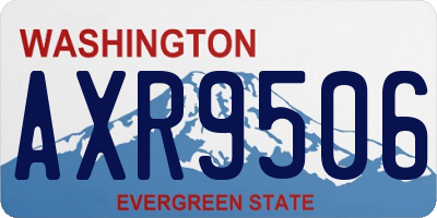 WA license plate AXR9506