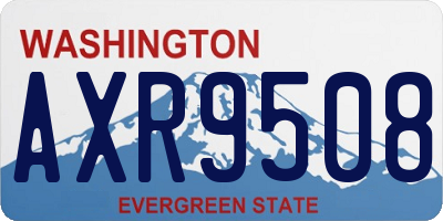 WA license plate AXR9508