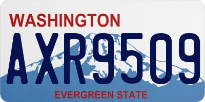 WA license plate AXR9509