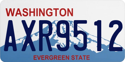 WA license plate AXR9512