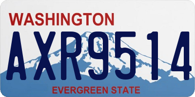WA license plate AXR9514