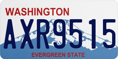 WA license plate AXR9515
