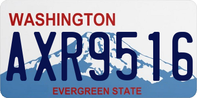 WA license plate AXR9516