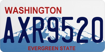 WA license plate AXR9520