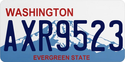 WA license plate AXR9523