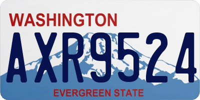 WA license plate AXR9524
