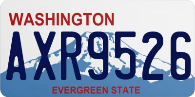 WA license plate AXR9526