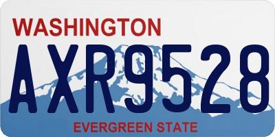 WA license plate AXR9528