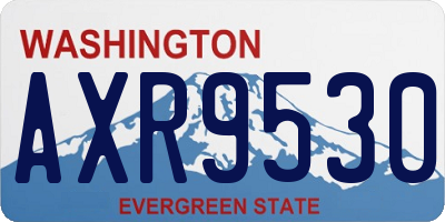 WA license plate AXR9530